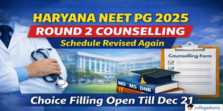 Haryana NEET PG 2025 Round 2 Counselling Schedule Revised; Check Updated Dates Here